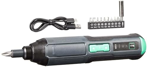 Amazon Basics by SKIL 4V Cordless Stick Screwdriver with 10-Piece Bit Set and USB Cable(Previously Denali brand) image