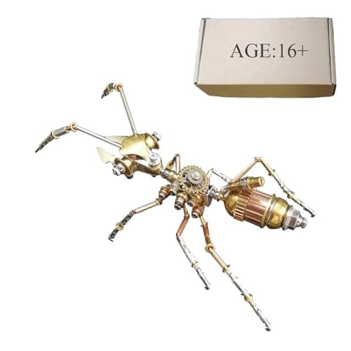 MindXplore 3D Insect Metal Puzzle, Mechanical Little Ant Model, Puzzle DIY Craft Kit, Great Gifts for Teens and Adults (150+PCS) image