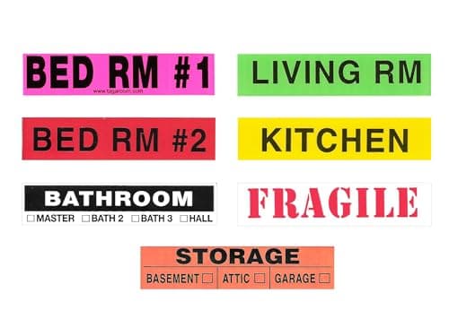 Moving Labels for Boxes Color Coded Moving Stickers image