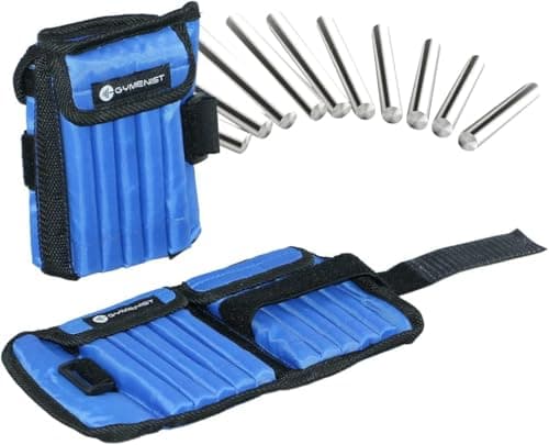 Gymenist Pair Of Ankle Weights Can Be Adjusted Up To 5 LB Each SET OF 2 x Weight Wraps (Total 10-LB) image
