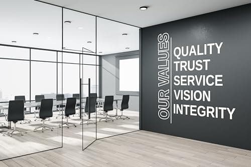 Customizable Company Values Large Wall Decal - Our Values Select 5 words - Personalized Office Wall Decal - Corporate values - Core values image