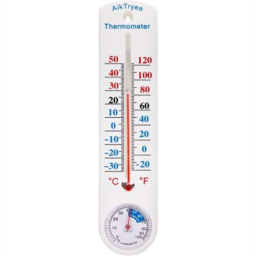 Outdoor/Indoor Thermometer Hygrometer Humidity Meter Thermometers Temperature Humidity Gauge Meter with Fahrenheit/Celsius ℉/℃ for Patio Field Cellar Garden Humidors Greenhouse Closet by AikTryee image