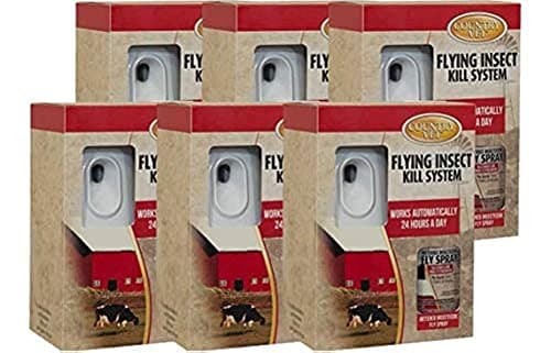 Country Vet Flying Insect Kill System II Metered Dispenser - (Case of 6) 321996CVB - Dispenses Country Vet Bug Control and Air Freshening Products, Kills Gnats and Small Flying Moths image