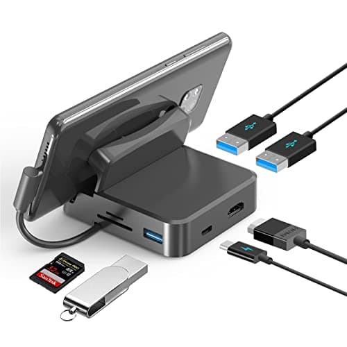 Portable 4K HDMI Dock Station for Samsung DeX, USB C Smartphone to HDMI Docking Station, Compatible with Samsung/Huawei/MacBook/DELL/HP. (2022) image