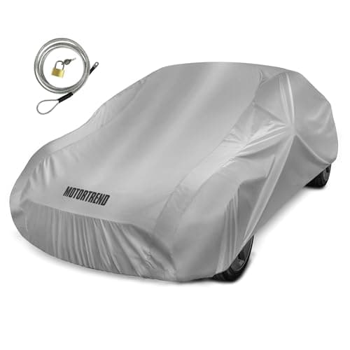 Motor Trend FlexCover Car Cover, Waterproof All-Weather SUV Truck Car Covers for Snow Ice Rain Sun UV Dust Hail Protection, Indoor/Outdoor Full Exterior Cover, Sedan Car Cover (Fits Up to 228" Length) image