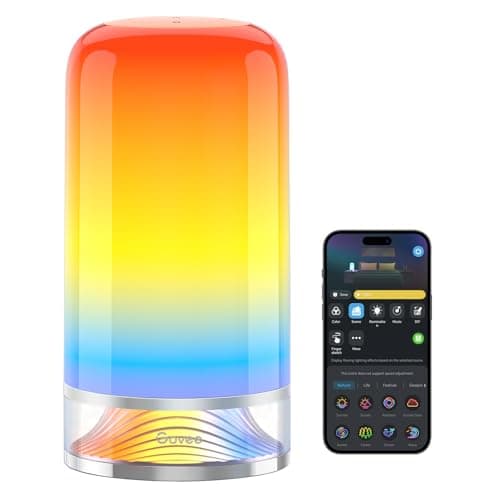 Govee RGBIC Smart Table Lamp 2, Touch Bedside Small Table Lamp Work with Matter, Alexa, LED Desk Lamp with 64 Scene Modes, Color Changing Lamp for Bedroom Living Room Dimmable Night Light(Corded) image