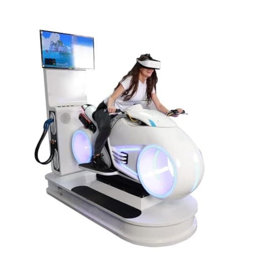 guorenxiai 9D Vr Simulator Motion Ride Moto Driving Virtual Reality Space Wheel Motorcycle Racing image