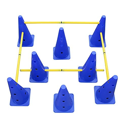 Get Out! Hurdle Cone Set – Training Cones and Agility Poles, Adjustable Agility Ladder Speed Training Equipment for Kids image