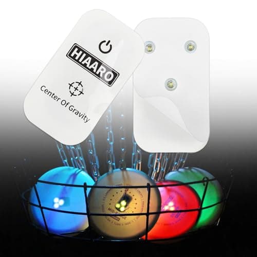 HIAARO 12-Pack Ultra-Lightweight Disc Golf LED Lights for Play Disc Golf in The Night and Other Usage image