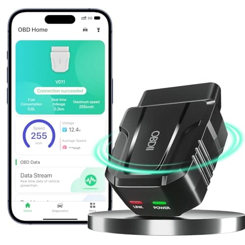 OBD2 Scanner Reader Bluetooth Wireless Auto Diagnostic Scan Tool for iOS & Android for Performance Test Bluetooth 5.4 Car Check Engine Car Code Reader, Clear Error Code Live Data Reset Exclusive APP image