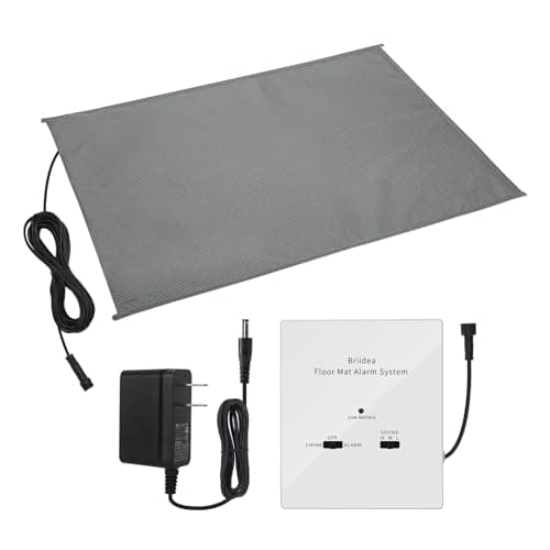 briidea Floor Mat Home Alarm System, Pressure Mat Alarm with Alarm & Chime image