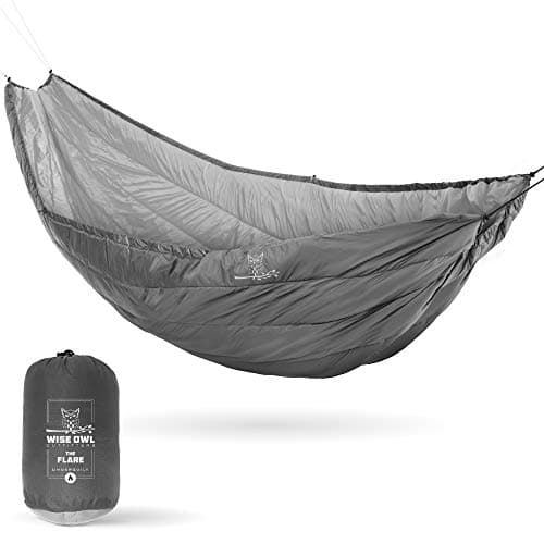Wise Owl Outfitters Hammock Underquilt for Camping Hammock - Insulated Synthetic Underquilt for Single and Double Hammocks Grey image