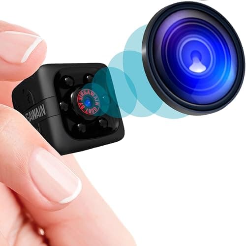 SIRGAWAIN Tiny Security Camera 0.38oz.1080P with Night Vision & AI Motion Detection - Home Indoor Full HD Portable Small Camera for Baby/Pet/Nanny Wide Angle Lens, Rechargeable image