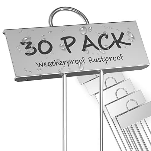 STARTOSTAR 30-Pack Metal Plant Labels Weatherproof Garden Markers image