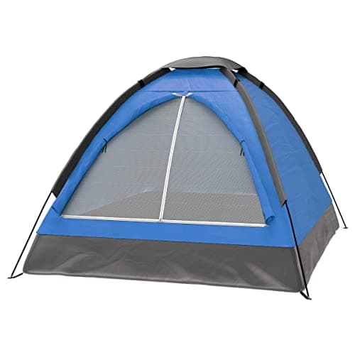 2 Person Camping Tent with Rain Fly and Carrying Bag - Lightweight Outdoor Tent for Backpacking, Hiking, or Beach Use by Wakeman Outdoors (Blue) image