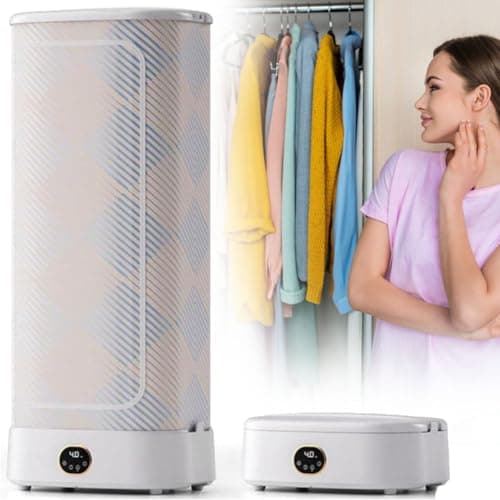 HMKDQBD 1000W Portable Automatic Steam Ironing Machine, Foldable Steam Cooker & Tumble Dryer, Steam Dryer, Hanging Garment Steamer, Quickly Removes Wrinkles image