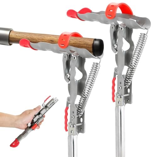 AMGSH Automatic Spring Fishing Rod Holder, 2 Pack Stainless Steel Fishing Rod Stand image