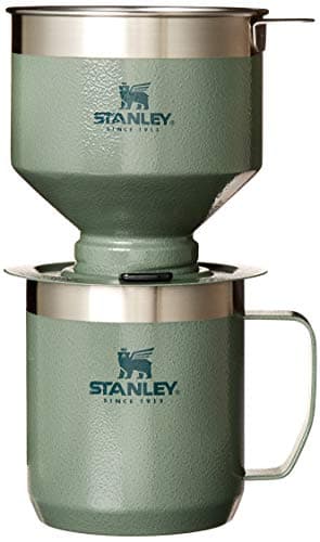 Stanley Perfect Brew Pour Over Set | 12 oz Camp Mug with Lid Included | Drip Coffee Maker with Reusable Filter | Insulated Stainless Steel | BPA-Free | Hammertone Green image