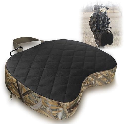 URMONA Portable Hunting Seat Cushion, 11.4 x 15.7 x 2.8in Thicken Lightweight Outdoor Cushion, Waterproof Sponge Dirty Proof Pad for Hunting, Camping, Stadium, Outdoor Sports, Fishing-C image