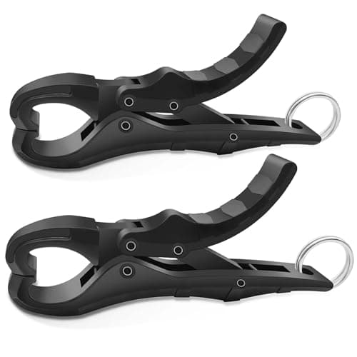 PAPAZOO 4.5'' Fish Lip Gripper, Digital Scale Hook Non-Puncture Replacement Clamp - Fish Grabber for Fishing Cull Tag Tournament Bass Fishing Culling System Accessories (Pack of 2) image