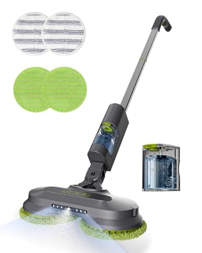 EOUS Cordless Electric Mop, with Detachable Water Tank & Water Sprayer, LED Headlights & Large Capacity Battery Self-Propelled Electric Spin Floor Mop for Floor Cleaning image