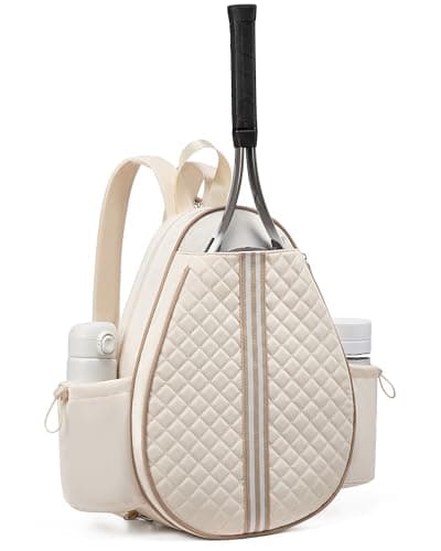 Sucipi Tennis Bag - Quilted Sling Crossbody Backpack, Water Resistant Racket Bag for Women Men, Suitable for Pickleball and Badminton image