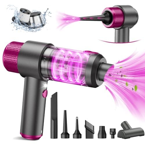 EYYA Handheld Car Vacuum Cleaner Cordless, 15000PA High Power Car Vacuum Cleaner & Air Duster, 4-in-1 Portable Mini Car Vacuum Cleaner with LED Light, Hand Held Vacuum Cleaner for Car Home Office image
