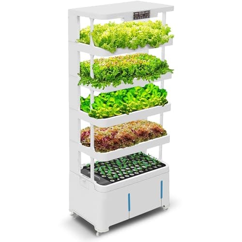 Nutraponics 4-Tier Hydroponic Growing System – 72 Planting Sites, NFT Nutrient Film Design, LED Daylight Simulation, Automated Indoor Garden Kit with Germination Bed & Mist Spray Technology image