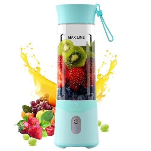 COKUNST 18oz Portable Blender, USB Rechargeable Personal Size Blenders, Smoothie Blender with 6 Blades for Protein & Shakes, Mini juicer with Extra Handle Lid for Travel Sports Outgoing image