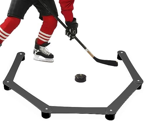 WIPHANY Hockey Stick Handling Training Aid Adjustable Hockey Stickhandling Trainer Suitable for On or Off Ice Lightweight Portable Hockey Training Aid for Improving Puck Control Dangler image