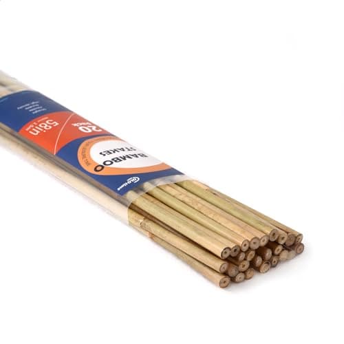 COLOtime Bamboo Stakes 58 Inch (Approx 5FT) Garden Stakes Plant Stakes for Outdoor Climbing Plants Poles Sticks Support Tomatoes 20 Pack image
