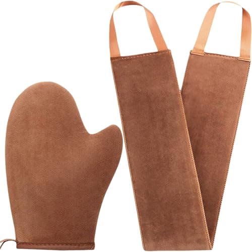2 in 1 Self Tanning Mitt Applicator kit Self Tan Mit Self Tanner Mitt and Back Lotion Applicators for Your Back, Self Tan Mitt, Back Applicator Mitt for Self Tanner, Ultra Soft and Streak Free image