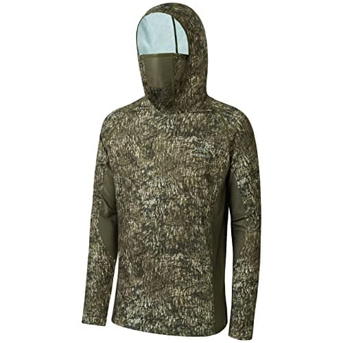 BASSDASH UPF 50+ Men’s Hunting Shirts with Mask Long Sleeve Camo Fishing Hoodie image