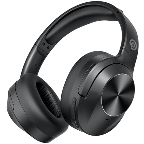 Upgrade Pro‑level Hybrid Active Noise Cancelling Headphones with HD Sound, Wireless Bluetooth Headphones Over The Ear Unequaled Comfort, Vivid Deep Bass, for Home Office Travel Birthday Gift, Black image