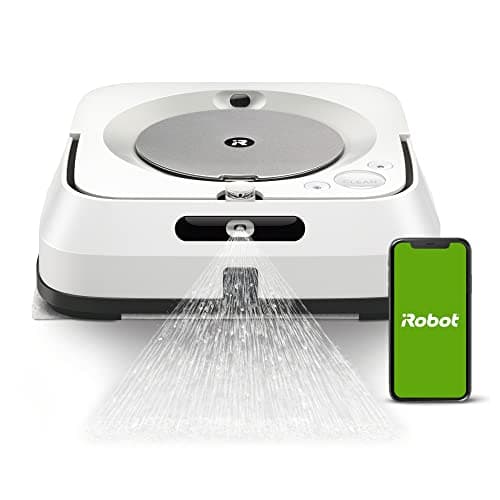 iRobot Braava Jet M6 (6110) Ultimate Robot Mop- Wi-Fi Connected, Precision Jet Spray, Smart Mapping, Works with Alexa, Ideal for Multiple Rooms, Recharges and Resumes, White image