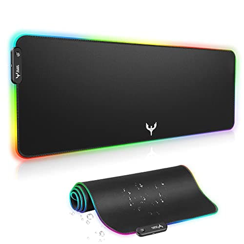 BladeHawks Extra Large RGB Gaming Mouse Pad-14 Light Modes, Extended Soft LED Mouse Pad, Anti-Slip Rubber Base, Computer Keyboard Mousepad Mat (31.5 x 12 Inch) image