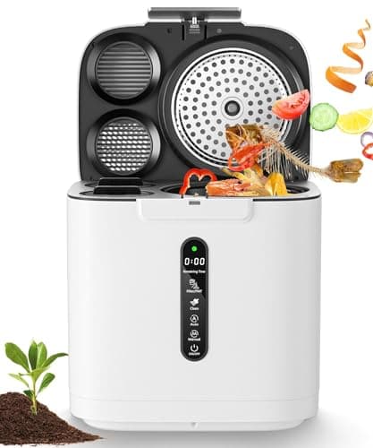 Electric Composter for Kitchen, 4L Compost Bin, Odorless Indoor Composter，Efficient with Zero Odor Carbon Filter, Kitchen Composter，Turns Waste Into Dry Fertilizer, Easy to Use Compost Bin. image