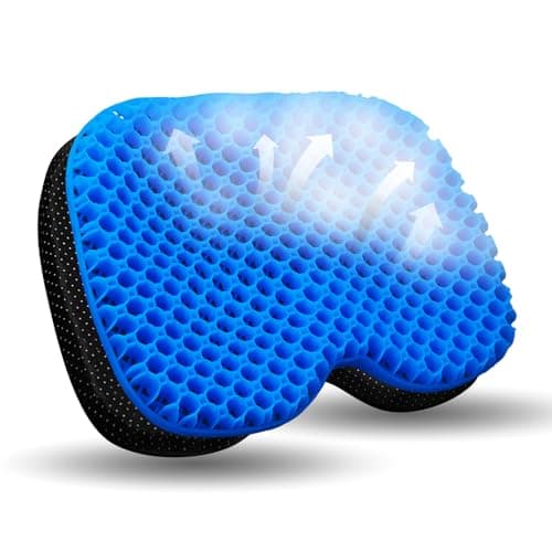 NEW-Vi Anti-Slip Kayak Seat Cushion - Waterproof Thicken Gel Boat Kayak Canoe Rowing Stadium Pad for Sit in Kayak Chair Lifetime Kayak Accessories Equipment Gear for Fishing Kayak,Blue image