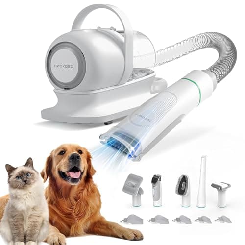 neabot Neakasa P1 Pro Pet Grooming Kit & Vacuum Suction 99% Pet Hair, Professional Clippers with 5 Proven Grooming Tools for Dogs Cats and Other Animals image