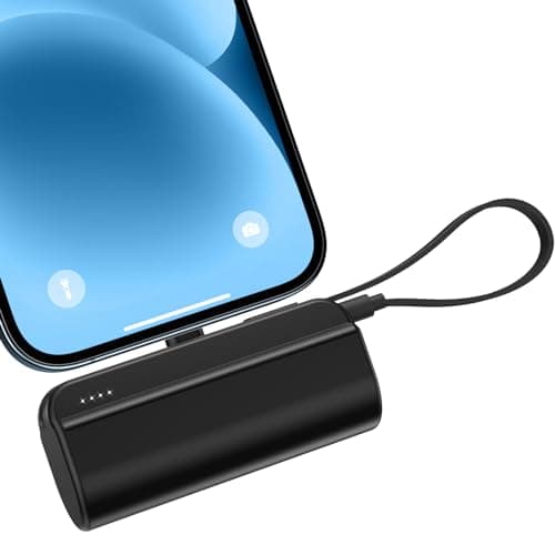 5000mAh Mini Portable Charger Power Bank Compatible with iPhone 14/13/12/11/XR/XS/X/8/7/6, MFi Certified Ultra-Compact 20W PD Fast Charging Small Cute Battery Pack(Black) image