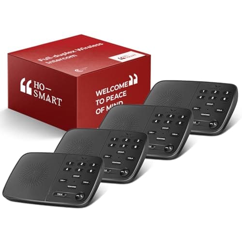 Hosmart UltraSpeak Pro Intercoms Wireless for Home, Two-Way Real-time Intercom Full Duplex Wireless Intercom System for Home Use, House Intercom System for Business with 1200 Feet Range image