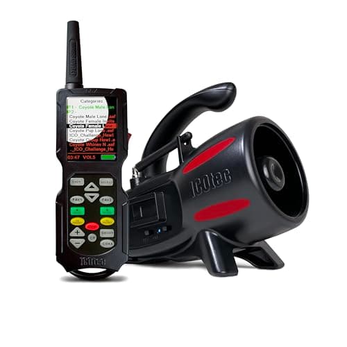 Icotec Hellion+ Game Call - Designed for Coyote, Fox, Bobcat, Raccoon Hunting - 165 Sounds Included, 300 Yard Remote Range, Clearest Sound image