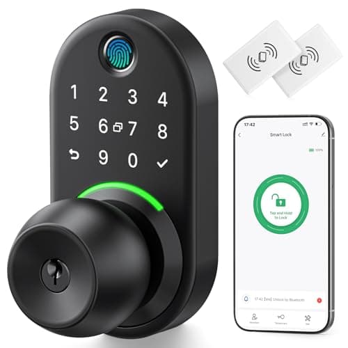 Keypad Smart Door Lock with Knob, Yamiry Keyless Entry Digital Lock with Handle image
