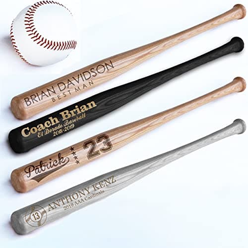 Personalized Mini Bat 18" - Custom Mini Baseball Bat for Tee Ball, Little League, Softball Team, Coach Gift image