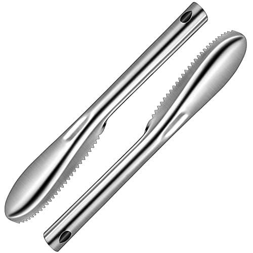 ADORAMBLING 2 Pieces Fish Scaler Tool Stainless Steel Fish Scaler Remover No Mess - Portable Fish Scale Remover Fish Descaler Tool - Reliable Fish Scraper Fish Cleaner Tool for Fish Scaling Cleaning image