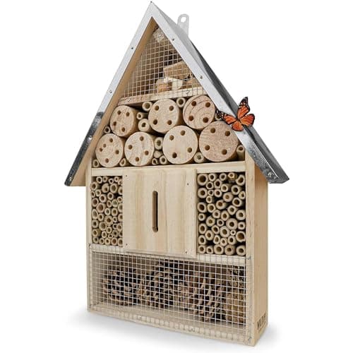 WILDLIFE FRIEND Premium Weatherproof Insect Hotel - Durable Bug House, Bee Home Box for Garden image