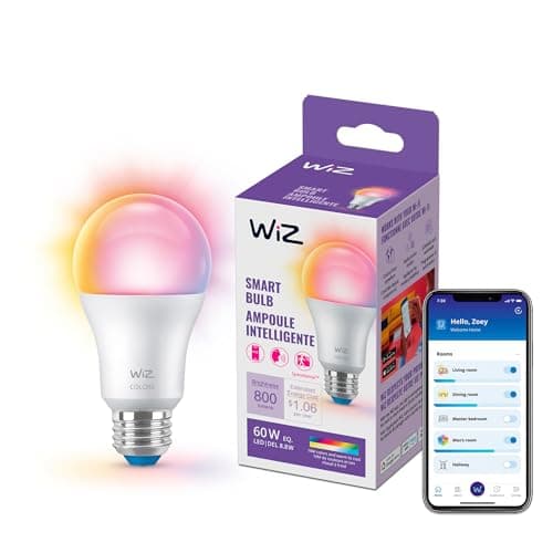 WiZ Connected 60W A19 LED Smart Light Bulbs - Connects to Your Wi-Fi - E26 Smart Bulb - Control with Voice or App + Activate with Motion - Matter Compatible - 1 Pack image