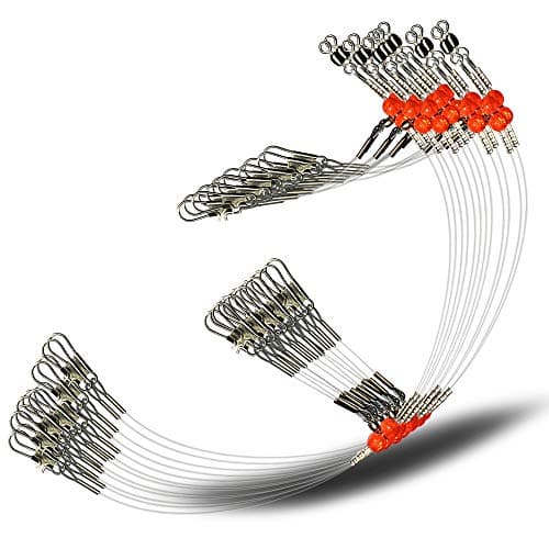 YOTO Fishing Leaders,Saltwater Tackle Rig with Swivels Snap, High-Strength Fishing Wire Gear Equipment for Lures Bait Or Hooks,1Arm and 2Arm image