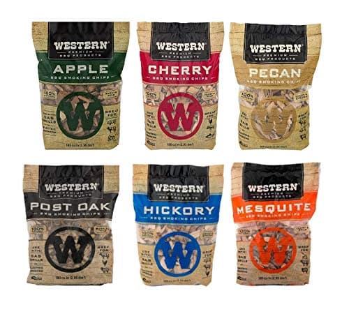 Western Wood Smoking Chip Variety Pack of 6, 180 cu in per Bag image