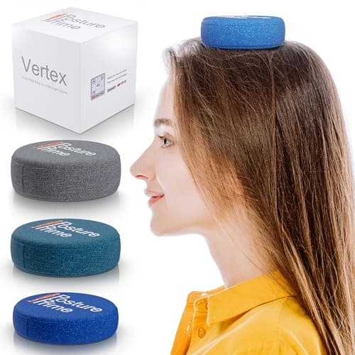 Posture Prime Vertex Weighted Cushion Forward Head Posture Corrector for Women Men - 3 Size Options Neck Workout Equipment Set with Waterproof Interior - Head Neck Straightener Back Alignment for Home image